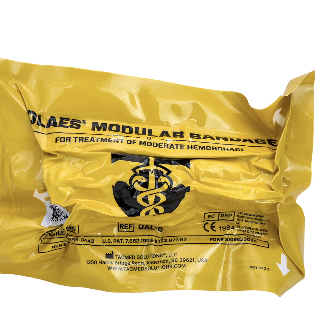 OLAES Modular Bandage - 6 Inch Emergency Trauma Bandage With 3M Gauze & Pressure Bar